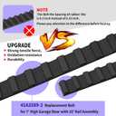 233 inch 41A3589-3 41A3589-12 Garage Door Opener Drive Belt Compatible with Liftmaster Chamberlain Starting Belt 1270 1280 1280R 8100 8200 9200 for 8ft Garage Door, Belting Ribs spacing is 0.3 inch