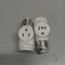 2 Packs E26/E27 3 Prong Light Socket to Plug Adapter,Polarized Light Socket Outlet for 2/3Prong Convert,Screw in Outlet Plug Splitter for Garage,Porch,PBT