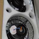 Moooni 52" Luxury Crystal Ceiling Fan with Light Modern Fan with Led Light and 5 Reversible Wood Blades Fan with Chandelier for Bedroom Dining Room Living Room Black