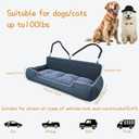Large Dog Car Seat for SUVs & Trucks, High Back Booster Bench with Safety Tether & Storage Pocket, Washable Thick Cushion Bed for Medium Large Dogs up to 100 lbs