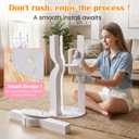 3Pcs Hourglass-Shaped Cake Stand with Cylinder Pedestal, Large White Round Plinth for Weddings, Birthdays, Baby Showers & Party Decor