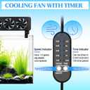 Tujoe 2 Pcs Aquarium Chillers Fan 3 Head Adjustable Fish Tank Cooling Fan with Timer, 5 Wind Speeds, Quiet Operation for Freshwater & Saltwater Tanks