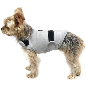Comfort Dog Anxiety Relief Coat, Dog Anxiety Calming Vest Wrap for Thunderstorm,Travel,4th of July Fireworks,Vet Visits,Separation Anxiety Relief for Dogs (X-Small (Pack of 1), Light Gray)