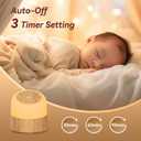 White Noise Machine with 32 Soothing Sounds, 9 Colors Night Lights, Auto-Off Timer, Adjustable Volume, Sleep Sound Machine for Babys, Kids, Adults