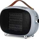 Space Heater, Teioe Mini Electric Space Heater 800W/400W, Small PTC Ceramic Heater with Tip-Over and Overheat Protection, 3 Operating Modes, Space Heaters for Office, Bedroom and Under Desk (GREY)