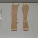 Truform Sheer Compression Stockings, 15-20 mmHg, Women's Knee High Length, Open Toe, 20 Denier (X-Large (1 Pair), Nude)