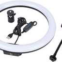 12 Inch LED Light, 3200K-5600K USB 12W with Ball Head Phone Clip for Makeup Live Stream and YouTube Video Production, LED Lamp