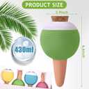 4PCS Plant Watering Globes, Large Terracotta Automatic Watering Stake Devices with Wooden Stopper for Pots, Planters, Indoor, Outdoor