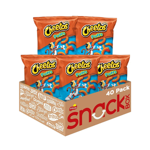 Cheetos Cheese Flavored Snacks, Puffs, 0.875 Ounce (Pack of 40), BB Date: 12/30/2025
