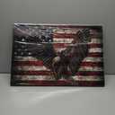 Patriotic Wall Decor American Flag Eagle Pictures for Veterans Decorations - 16x24 Inch (24L" x 16W")