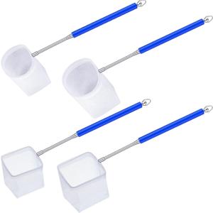 4 Pieces Fish Tank Shrimp Net Extendable Handle Shrimp Net Stainless Steel Small Aquarium Catch Mesh with Adjustable Handle for Aquarium Fish Tank Pond (Blue) 4 Pieces Fish Tank Shrimp Net Extendable Handle Shrimp Net Stainless Steel Small Aquarium Catch Mesh with Adjustable Handle for Aquarium Fish Tank Pond (Blue)