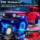 4 Pods RGB LED Rock Lights, Underglow Multicolor Neon Light Kit, Wheel Well Light with APP Control & Music Mode, Under Glow Lights for Trucks,Jeep,SUV,Golf Cart,ATV,Pickup Off Road,12V