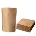 50 Pack Kraft Coffee Bags with Zipper Lock, High Barrier Resealable Stand Up Coffee Pouches, Degassing Valve for Coffee, Size for 4oz/ 100 Grams Beans or Grounded