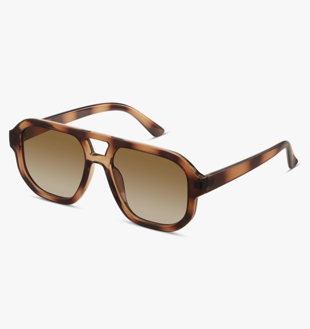 livho Trendy Polarized Square Aviator Sunglasses Women Men Square Eyewear Frame, Retro Sun Glasses for Women Men 2025 Shades