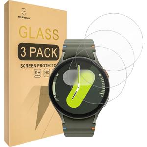 4 x Mr.Shield Screen Protector compatible with SAMSUNG Galaxy Watch 7 [40mm] [Tempered Glass] [3-Pack] [Japan Glass with 9H Hardness]