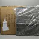 OIAHOMY Laundry Hamper with Lid, 90L(23.8 Gal) Large Wicker Laundry Basket for Bedroom, Handwoven Paper Rope Clothes Hamper with Washable Liner & Metal Frame, Decorative Organizer for Bathroom Grey