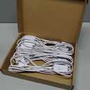 10 Packs Lamp Cord Set with Plug and Switch Pure Copper Extension Lamp Switch Cord Replacement Stripped Ends Ready for Wiring,110-220v, 50w, 6 Feet/1.8m, White