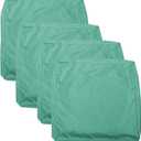 Patio Seat Cushion Covers,Washable Slip Covers Replacement,Waterproof Outdoor Furniture Chair Cushion Pillow Seat Cover for Couch,Garden,Sofa,Green,24"24"4"(4 Covers Only)