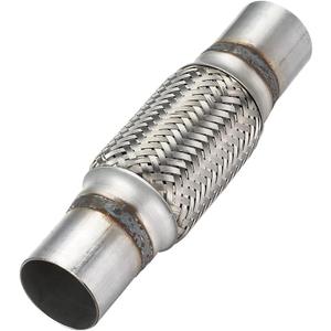 Exhaust Flex Pipe, 2''x 6''Stainless Steel Heavy Duty Exhaust Flex Pipe, Double Braid Exhaust Flex Tube, Overall Length 10''