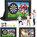 3-in-1 16FT Inflatable Projector Screen - Outdoor Movie Screen, Dart Board and Football Target with 180W Blower, Front/Rear Screen for Celebration & Outside Movie Night