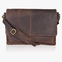Oak Leathers Leather Messenger Bag for Men and Women - Laptop Briefcase Bag For College, Office, Adjustable Shoulder Strap