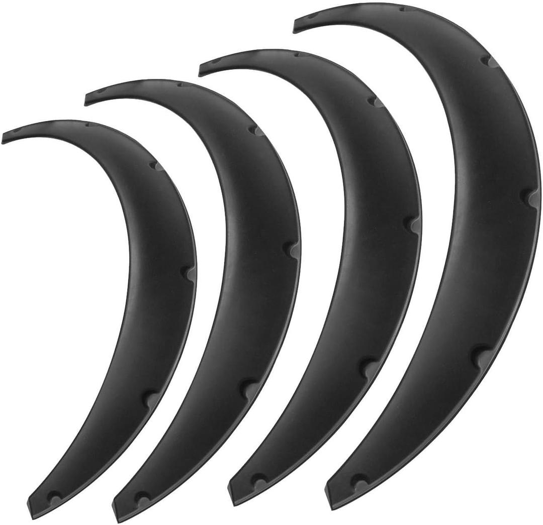 BLACKHORSE-RACING 4Pcs 3.5"/90mm Universal Car Wheel Fender Flares
