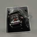 Mens Luxury Tonneau Square Watches Analog Punk Chronograph Unique Sports Wrist Watch Japanese Movement Luminous Design with Rubber Band