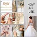 Adjustable Fit Satin Corset Back Kit Women's Wedding Dress Corset Kit Loops Fit Lace up for Prom Form Dress