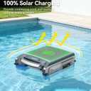 V1T Solar Pool Skimmer, Robotic Pool Surface Skimmer Cleaner with App Control, 7L Large Basket 24/7 Cleaning Smart Obstacle Avoidance Dual Charging Options Ideal for Above Ground Pool Blue