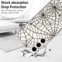 YESPURE for Samsung Galaxy S24 Case Halloween Clear Cute Spider Web Painting Case for Kids Transparent Soft TPU Slim Protective Case Bumper Shockproof Protection for Galaxy S24