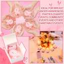 6 Pcs Breast Cancer Awareness Candles for Women Pink Ribbon Cancer Care Gifts Soy Wax Handmade Scented Pink Candles Survivor Chemo Care Awareness Accessories Gifts with 6 Cards (2.36 Inch)