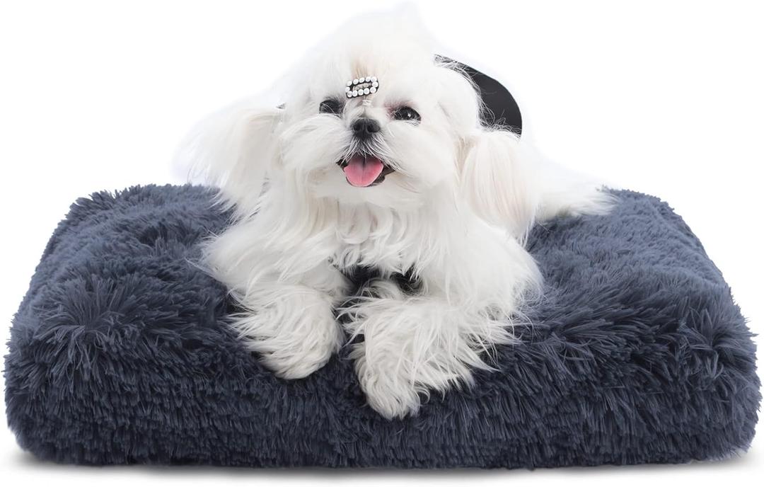 Washable Dog Bed for Small Dogs with Removable Cover, Super Soft Waterproof Dog Crate Bed with Non-Slip Bottom, Fluffy Pet Bed 2418 Inch, Dark Grey Washable Dog Bed for Small Dogs with Removable Cover, Super Soft Waterproof Dog Crate Bed with Non-Slip Bottom, Fluffy Pet Bed 2418 Inch, Dark Grey