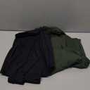 ENERFUL Women's Maternity Workout Leggings Over The Belly Pregnancy Active Wear Athletic Soft Yoga Pants with Pockets (Medium, Black+dark Green)