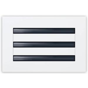 10x6 Modern AC Vent Cover - Decorative White Aluminum Air Vent - Standard Linear Slot Diffuser - Heating and Cooling Register Grille for Ceiling, Walls & Floors - Texas Buildmart