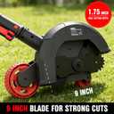 20V Cordless Lawn Edger with 2 Batteries & Charger for Lawns Care
9" Metal Blade and 4 Adjustable Depth, Adjustable Handle, Lightweight & Ergonomic Design for Driveways, Sidewalk Edges