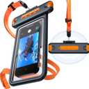 Bluetooth Remote Shooting IP68 Universal Waterproof Phone Pouch, Lag-Free Underwater Photography for Snorkeling & Diving, Fits 8.5" Phones (iPhone 17 Pro Max, Galaxy S26 Ultra), Black