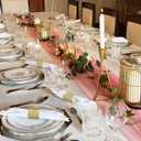 Polymer Material Reusable Napkin Band, Glue-Free Tear-Proof Water Resistant Oil-Proof Napkin Bands Set of 200(Assorted 4 Front Colors and Back Silver), 6 Adjustable Sizes Napkin Rings (A-009-hmix)