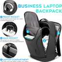 BANGE Business Smart Backpack Waterproof fit 15.6 Inch Laptop Backpack with USB Charging Port,Travel Durable Backpack, Black（no Usb）, L, Travel Backpacks