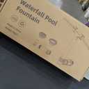 Inground Pool Fountain,Dual Spray Waterfall Fountain for Above and Inground Pools,Adjustable Pressure Waterfall Sprinkler Fountains for Cooling & Spa Relaxation Fun Swimming Pool Accessories