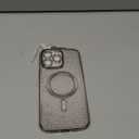 Meifigno Designed for iPhone 16 Pro Max Case 6.9", [Glitter Card & Wrist Strap] [Compatible with MagSafe] [2X Screen Protectors] Surround Lens Protection Designed for 16 ProMax Case, Silver Titanium