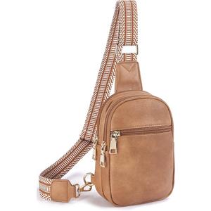 Telena Small Sling Bag for Women Leather Crossbody Fanny Packs Chest Bag for Women