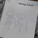 VASAGLE Boucle Dining Chairs Set of 4, Upholstered Kitchen Dining Room Chairs with Curved Backrest and Steel Frame, Modern Mid Century, Round, for Vanity, Living Room, Cream White UKDC110W14