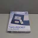 FILE-EZ Two-Pocket Folders, Navy Dark Blue, 25-Pack, Textured Paper, Letter Size (EZ-32523)