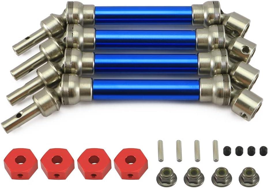 RCAWD 4X Slider Front/Rear Drive Shaft Set for Arrma Typhon 3s Blx 4WD &4WD V3 Mega 550 Buggy Off-Road Cars Upgrade Part(Dark Blue)