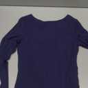 ForeFair Long Sleeve Shirt for Women Going Out Top Crop Boat Neck Double Lined Basic T Shirts (Navy Blue,XS) 