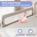 Baby Bed Rails Guard for Toddlers - Toddler Bed Rail for Queen Full King Twin Crib Bunk Size Bed Adjustable Heights & Foldable Bedrail Extra Tall Child Safety Side Railing Guards for Kids(78.7")