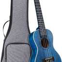 Concert Ukulele Ranch 23 inch Professional Wooden ukelele Instrument with Online 12 Lessons and Gig Bag - Small Hawaiian Guitar - Starry Blue