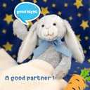 14" Blue Bunny Stuffed Animals for Kids and New Born Babies,Huggable Rabbit Plush Toy with Bow for Boys and Girls,Great Gifts on Baby Shower,Birthday,Children's Day,Christmas