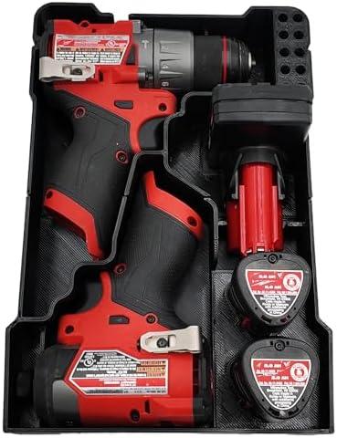 M12 Fuel Drill Driver and Impact (Gen 3) Packout Organizer for Milwaukee Compact Packout Tool Box