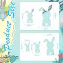 Resurhang 2 Pcs Large Easter Bunny Stencils 5 Sizes Reusable Rabbit Stencil Drawing Template for Painting on Window, Floor, DIY Crafts, Doormats, Paper, Wall, Party Decor